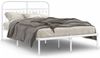 vidaXL Bettgestell mit Kopfteil Metall Weiß 140x200 cm 376650 Bild 2
