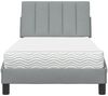 vidaXL Bett mit Matratze "Hanko" Hellgrau 80x200 cm Stoff 3310489 Bild 5