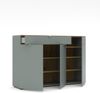 Sideboard >Bari< in Schilf grün, Spannplatte, MDF - 150x101x41cm (BxHxT) Bild 2
