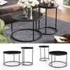 Couchtisch-Set Ottawa Schwarzer Marmor 55 x 55 cm 2 Teile Vicco Bild 2