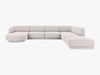 Micadoni Panorama-Ecksofa Miley 6-Sitzer Rechts Chenille Eden Silber Bild 2