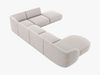 Micadoni Panorama-Ecksofa Miley 6-Sitzer Rechts Chenille Eden Silber Bild 3