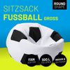 Lumaland Sitzsack Luxury Fußball gaming Sitzkissen Bodenkissen, Fußballoptik, Groß Bild 2