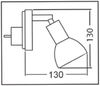 TRANGO LED Steckdosenleuchte, 11-046 LED Steckerlicht in weiß mit Lampenschirm aus Glas, Stecker-Nachtlicht inkl. 1x GU10 LED Leuchtmittel 3000K warmweiß & Ein/Aus, & Ein/Aus- Schalter Leselampe, Küchenlampe Bild 2