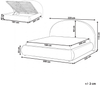 Bett mit Stauraum Stoff GRASSE 180 x 200 cm Hellbeige Bild 2