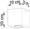 Deckenleuchte, Beton Grau, Würfel-Optik, H 10 cm Bild 2