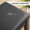 Klavierbank Musikhocker Kunstleder Gummiholz 150kg hochglänzend schwarz für Klavier Gitarre Bild 2