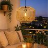 MARELIDA Hängeleuchte LED Lampenschirm aus Kunststoffseil für Terrasse Balkon 24,5cm Timer, LED Classic, warmweiß (2100K bis 3000K) Bild 2