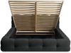 Polsterbett Doppelbett AURORA 140x200cm Komplettset in Stoff Boston Schwarz Bild 3
