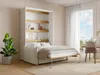 Vente-unique - RAPILI Bett Holz, Platte BeigeWeiß - B 151 cm239,2 cm x H 225,2 cm x L 208 cm Bild 2