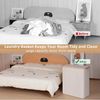 Wäschekorb 150L XL 2 Fächer Bambusgriff Deckel Beige Laundry Baskets Bild 5
