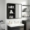 vidaXL Badezimmer-Wandschrank mit Regal Schwarze Eiche 30 x 10 x 50 cm 889312 Bild 4