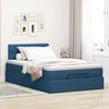 vidaXL Ottomane Bett mit Matratze & LEDs Blau 120x200 cm Stoff 3312387 Bild 4