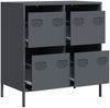 vidaXL Sideboard Anthrazit 68x39x73,5 cm Kaltgewalzter Stahl 851258 Bild 4