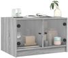 vidaXL Couchtisch mit Glastüren Grau Sonoma 68x50x42 cm 836369 Bild 4