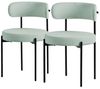 ML-DESIGN Polsterstuhl Esszimmerstühle Gruppe Küchenstuhl aus Teddystoff mit Metallbeinen (2 St), Clubstuhl 2er Set Wohnzimmerstuhl Grün moderne Design Lounge Stuhl Bild 4