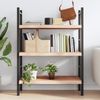 vidaXL Wandregal 100x60x(2-6) cm Massivholz Eiche Unbehandelt 363571 Bild 3