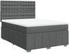 vidaXL Boxspringbett mit Matratze Dunkelgrau 140x200 cm Stoff 3291706 Bild 2