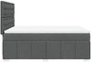 vidaXL Boxspringbett mit Matratze Dunkelgrau 140x200 cm Stoff 3291706 Bild 5