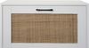 Schuhschrank HWC-N92, Schuhkipper Schuhregal, 3 Fächer Rattanfront Melamin, 126x63x24cm ~ weiß Bild 5