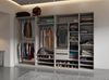 Marmex Möbel TRES 01C Kleiderschrank ohne Türen mit Zwei Kleiderstangen, laminierte Spanplatte, graubeige cashmere, 100x206x51 cm Bild 4