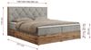 Boxspringbett, Schlafzimmerbett, Bettkasten - VENETO - 160 x 200 cm - Hellgrau Stoff - H4 Bild 5