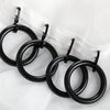 Bestlivings Gardinenstange, 1-läufig, Gardinenring - schwarz - Ø40mm, Gardinenring (silber) Ø40mm , Gardinenringe Ø40mm inkl. Faltenleghaken Bild 3
