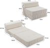 1-Sitzer Schlafsessel B 186 x T 93 x H 44,5 cm aus Chenille, klappbar und kombinierbar Bild 5
