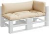 vidaXL Palettenkissen 3-tlg. Beige Stoff 360947 Bild 3