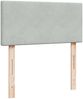 vidaXL Boxspringbett mit Matratze Hellgrau 100x200 cm Samt 3287656 Bild 5