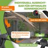 KESSER® Sonnenschirm Ampelschirm SUN Rund XL Ø330 cm Inkl. Windschtzseile & Abdeckung 7-Fach Verstellbar Drehbar Neigbar Kippbar Groß 360° Drehbar Gartenschirm mit Kurbel Sonnenschutz UV50+ Taupe, Mit LED Bild 5