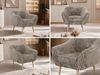 Polstersessel PIRS 1 skandinavischer Design 1-Sitzer, Sessel mit Wellenfederung, Buche Füße, Einzelsessel, Hoher Sitzkomfort - Hellbraun Cord Bild 2