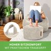 Green Bean® 2er Set Indoor XXL Sitzsack + Pouf mit EPS-Perlen Füllung - Beige Bild 3