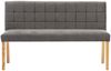 Sitzbank CILD 140 cm Grau Samt Indoor | Küchenbank Esszimmerbank Flurbank mit Rückenlehne Bild 4