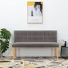 Sitzbank CILD 140 cm Grau Samt Indoor | Küchenbank Esszimmerbank Flurbank mit Rückenlehne Bild 3