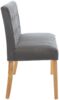 Sitzbank CILD 140 cm Grau Samt Indoor | Küchenbank Esszimmerbank Flurbank mit Rückenlehne Bild 5