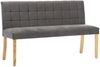 Sitzbank CILD 140 cm Grau Samt Indoor | Küchenbank Esszimmerbank Flurbank mit Rückenlehne Bild 2