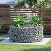 SONGMICS Gabionenkorb, verzinkt, Metall silber, Ø 90 x 40 cm Bild 3