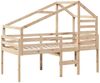 vidaXL Hochbett mit Dach 75x190 cm Massivholz Kiefer 3281983 Bild 3