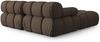 Micadoni Modulares Sofa Bellis 3-Sitzer mit flachem Modul 3D-Stoff Sonic Braun Bild 5