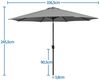 Yaheetech Sonnenschirm ∅ 223/270/294/327 cm, Gartenschirm mit Kurbel, Neigbar, UV Schutz 50+ Bild 4