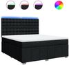 vidaXL Boxspringbett mit Matratze Schwarz 180x200 cm Stoff 3294063 Bild 2