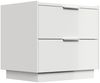 Design Nachttisch Kommode Artem 60cm, 2 Softeinzüge lackiert Weiß Hgl : Weiss hochglanz Bild 4