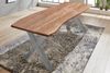 Esstisch Baumkante massiv Akazie natur 240 x 100 X-Gestell silber XANTEN 70288185 Bild 3
