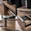 Badmöbel Komplett-Set in Vintage Oak Eiche PUEBLA-56 Doppel-Waschtisch mit 2 Keramik-Waschbecken, 2 LED-Spiegelschränke & Hochschrank B/H/T 225/200/46 cm Bild 5
