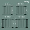 roba easySafe+ Tür- & Treppenschutzgitter aus Metall - Verstellbreite 75-82 cm - Erweiterbar bis 110 cm - TÜV-geprüft - Ampelverschluss & 90°-Stopp - Bohrfrei montierbar - 0-24 Monaten - Schwarz Bild 4