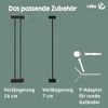 roba easySafe+ Tür- & Treppenschutzgitter aus Metall - Verstellbreite 75-82 cm - Erweiterbar bis 110 cm - TÜV-geprüft - Ampelverschluss & 90°-Stopp - Bohrfrei montierbar - 0-24 Monaten - Schwarz Bild 5