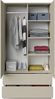 Beautysofa Kleiderschrank Zweitüriger mit Drehtürenschrank LOOK (Breite: 90 cm, Modernes TIP-ON Öffnungssystem (griffloses Öffnen möglich) Erhältlich mit oder ohne Schubladen Bild 3