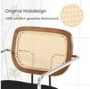 WAHSON OFFICE CHAIRS Esszimmerstuhl 2er Set Leinen Küchenstuhl Rattan geflochtene Rückenlehne Bild 2