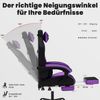 Ergonomischer Gaming Stuhl mit Fußstütze Lila 150 kg Gaming Chair Bild 4